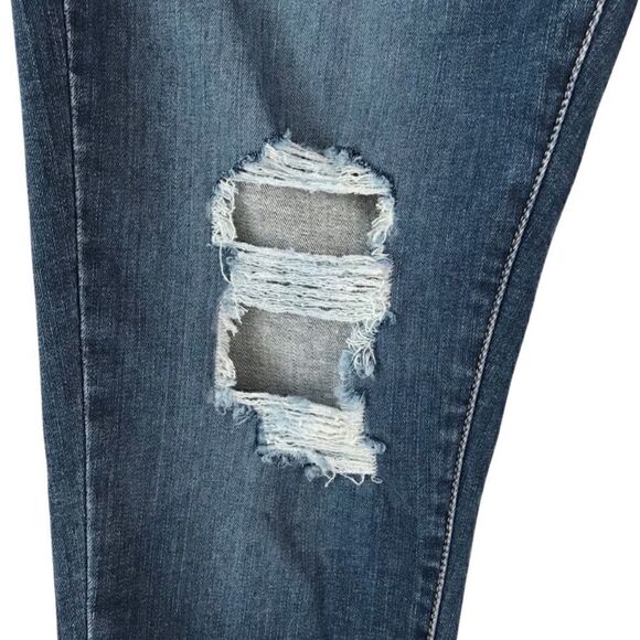 New! Levi’s Mile High Rise Ripped Distressed Raw Hem Frayed Skinny Jeans - Picture 6 of 11
